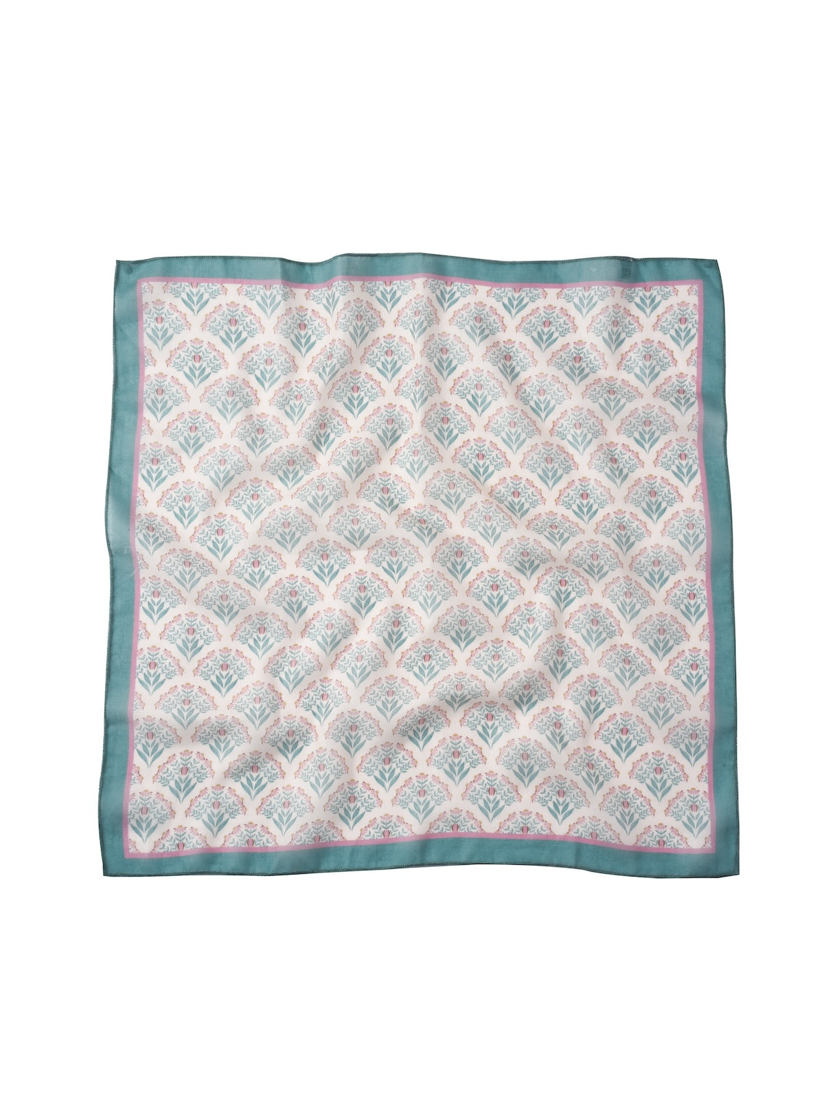 Scarvii - Vintage Classic Floral Print Square Scarf Bandana
