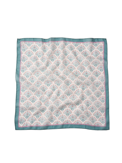 Scarvii - Vintage Classic Floral Print Square Scarf Bandana