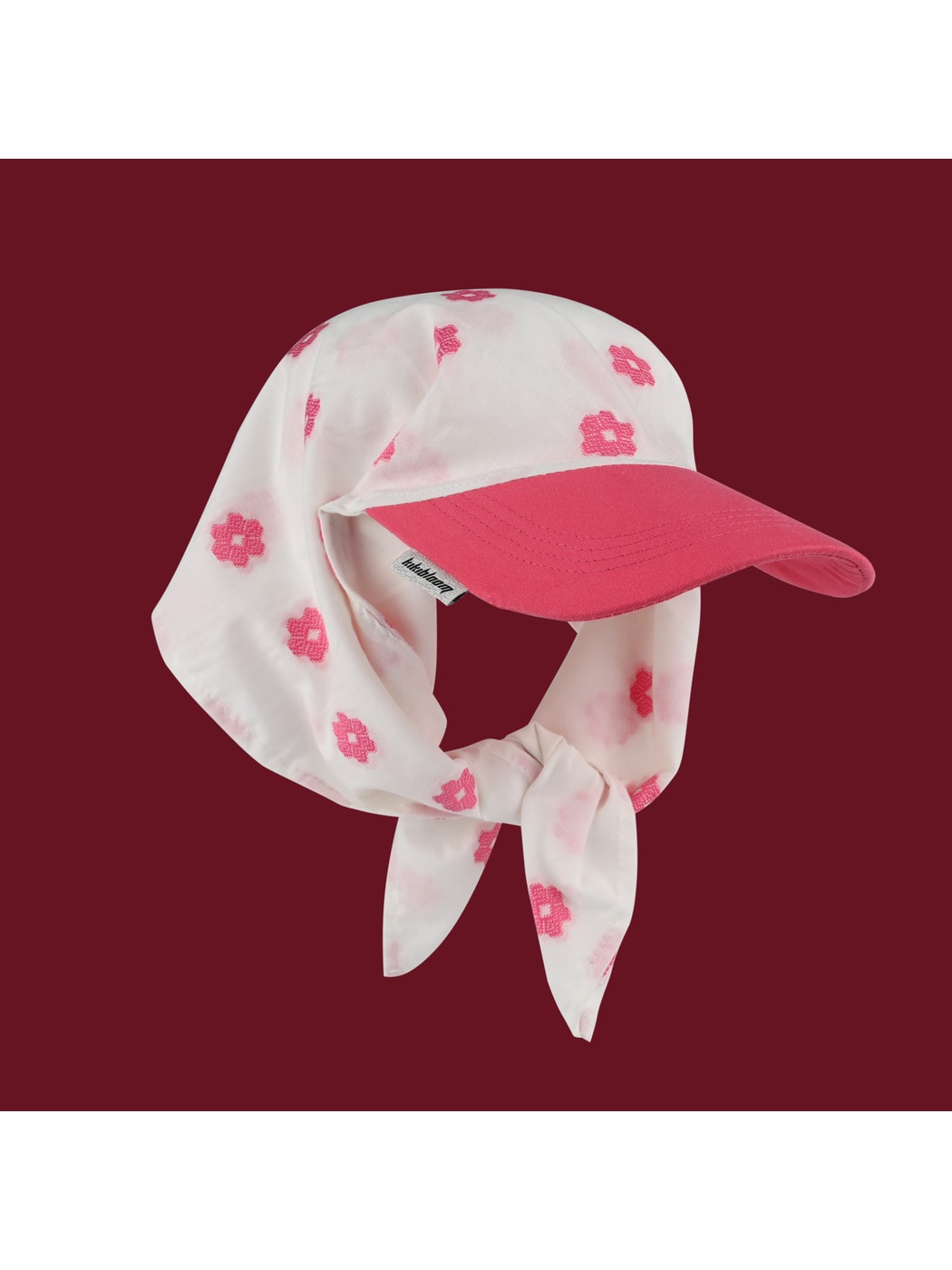 Haila - Embroidered Floral Curved Brim Headscarf Cap