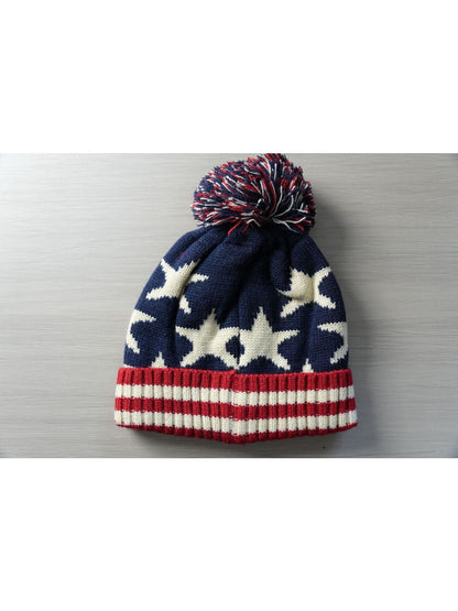 Haila - Winter Knitted Beanie with Flag Pattern