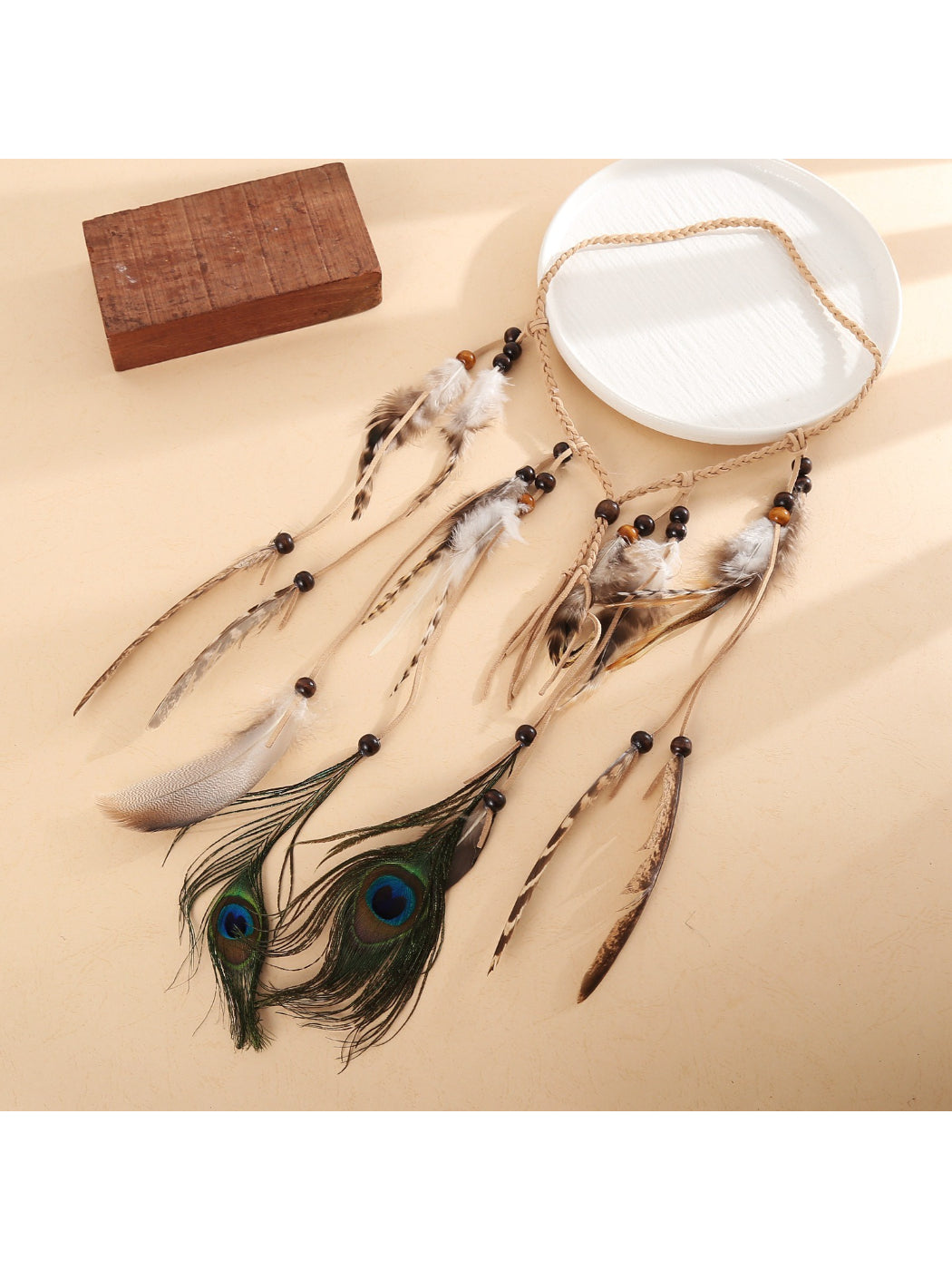 Hairish - Peacock Feather Hair Garland