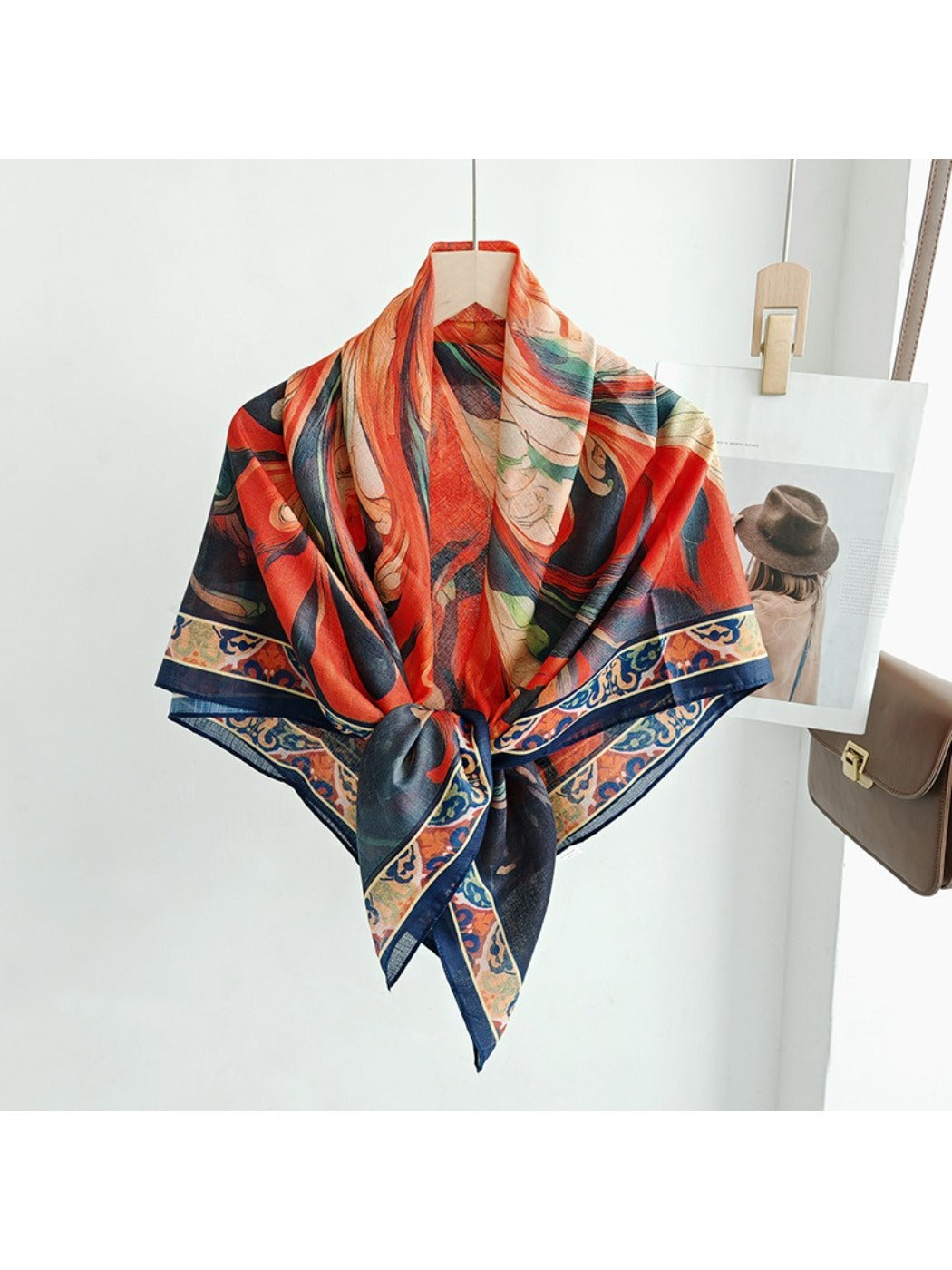 Scarvii Ornamental Swirl Square Scarf