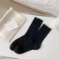 Rufia - Solid Colour Ribbed Crew Socks