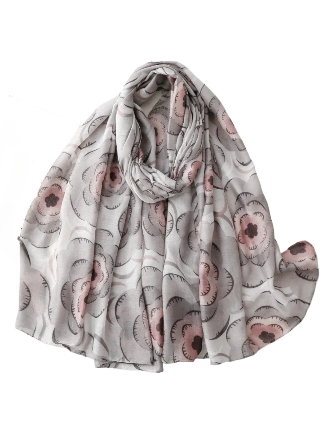 Scarvii - Abstract Bloom Lightweight Wrap Scarf
