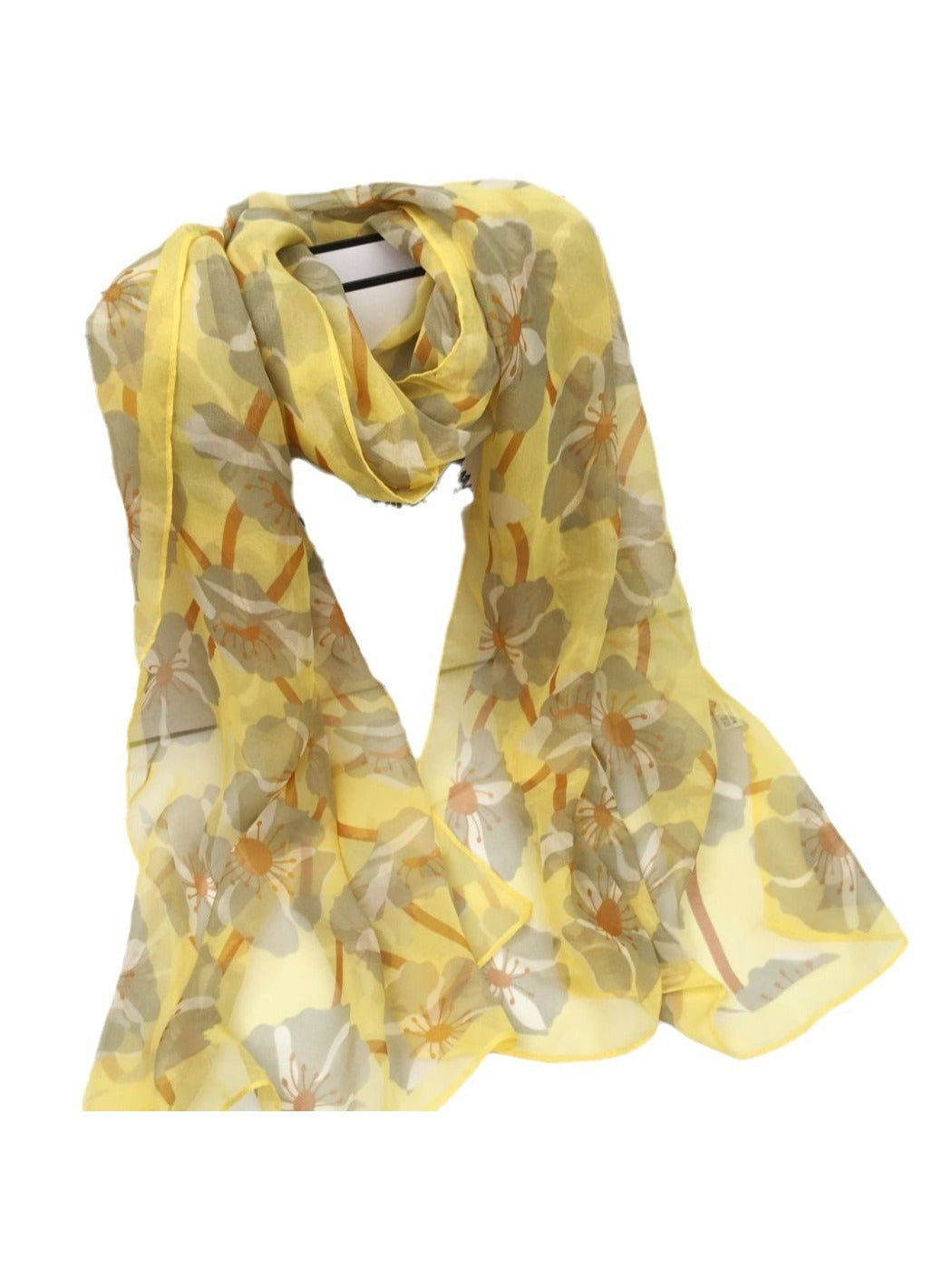 Scarvii - Floral Print Scarf - Elegant & Lightweight