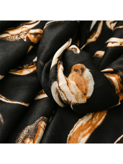 Scarvii - Abstract Tulip Sketch Print Scarf
