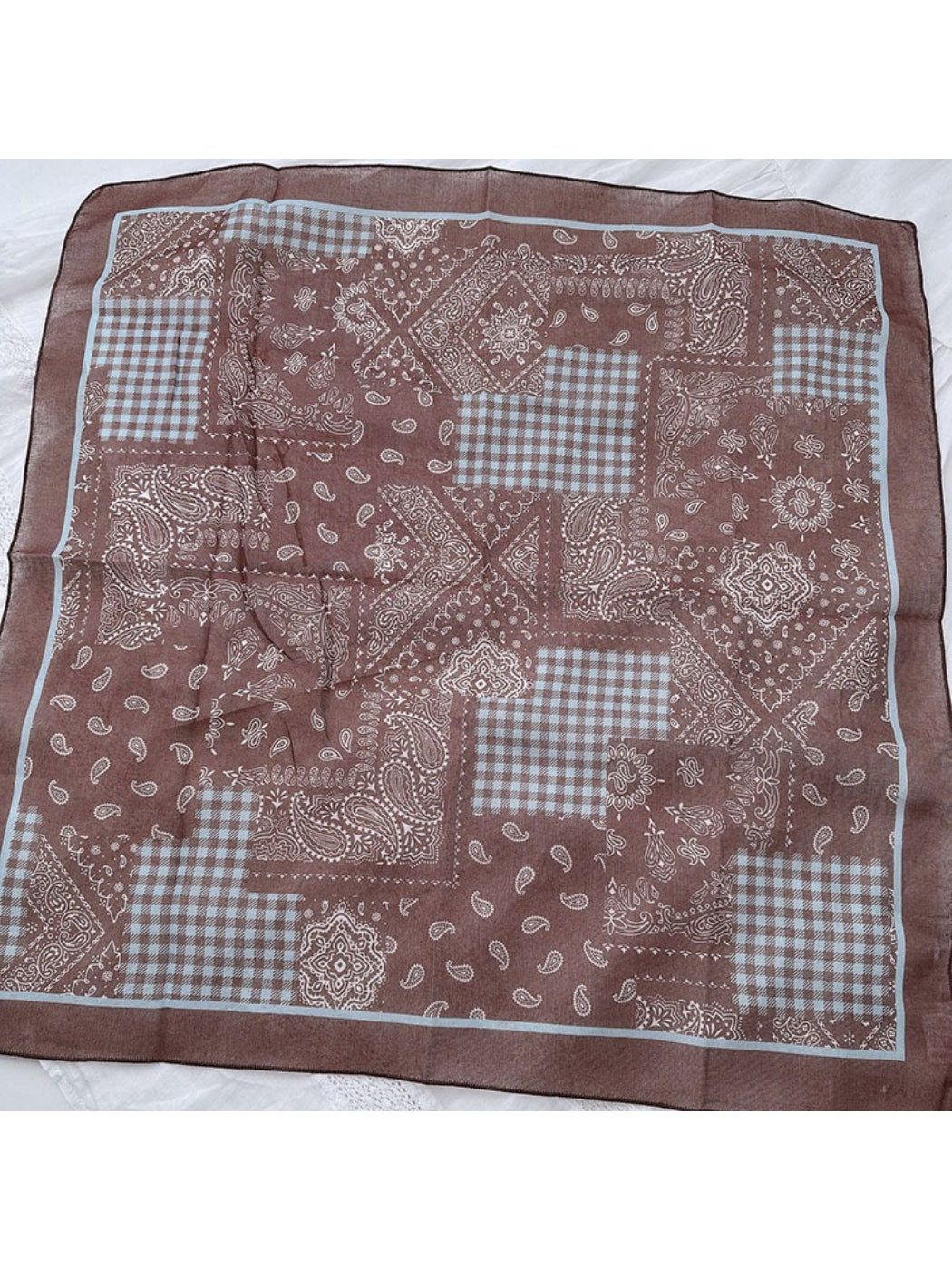 Scarvii - Vintage Paisley Square Neck Scarf