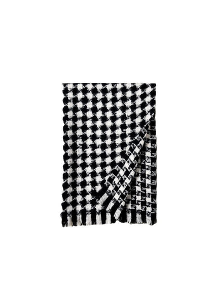 Scarvii - Classic Houndstooth Fringe Scarf