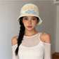 Haila - Floral Pattern Knit Bucket Hat