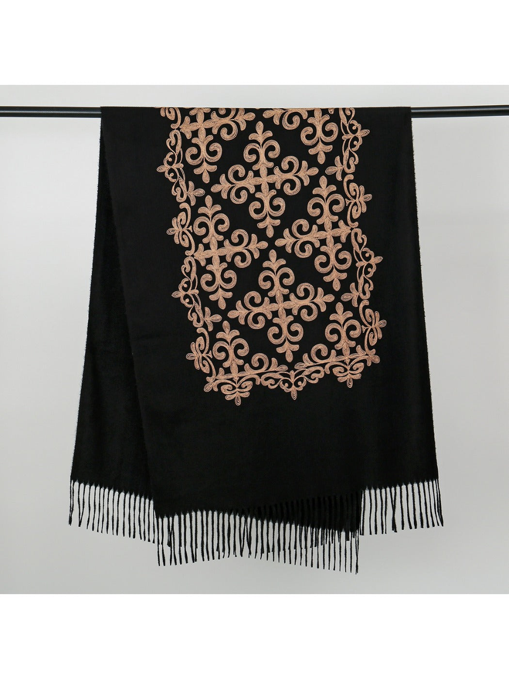 Scarvii - Embroidered Tassel Winter Scarf