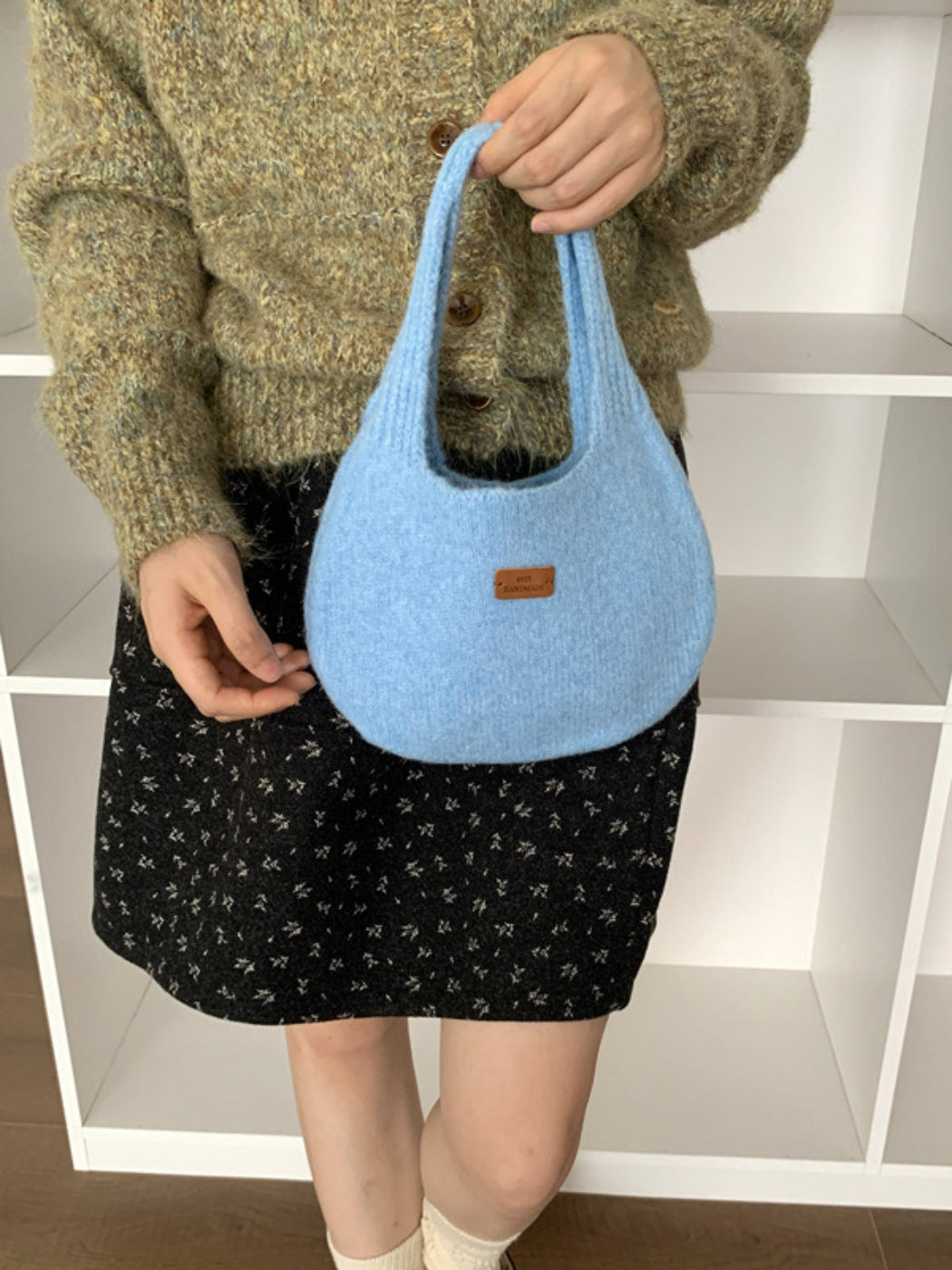 Cosbai - Rounded Knit Tote Bag