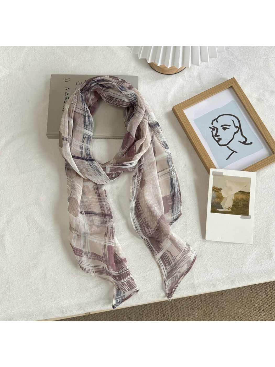 Scarvii - Romantic Style Minimal Printed Scarf