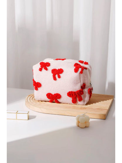 Cosbai - Teddy Bow Cosmetic Bag