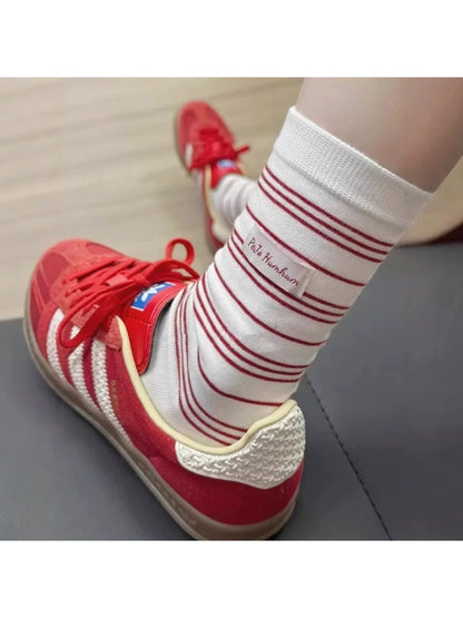 Rufia - Lightweight Thin Stripe Crew Socks