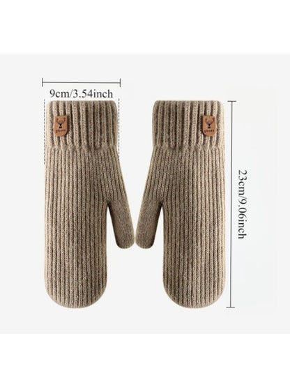 Gloving - Double-Layer Knitted Mittens