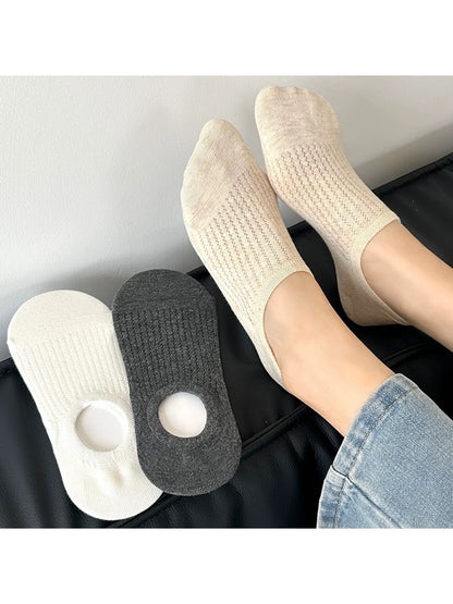 Rufia - Elegant Minimal Solid No Show Socks