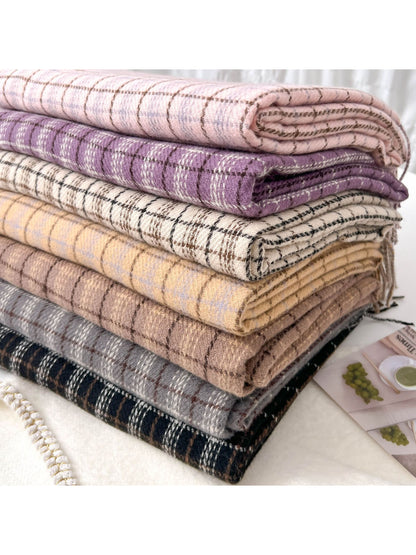 Scarvii - Soft Micro Plaid Winter Scarf