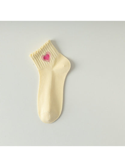 Rufia - Sweet Heart Detail Ribbed Crew Socks product image 6