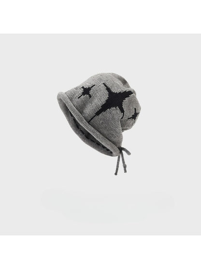 Haila - Star Pattern Knit Bucket Hat