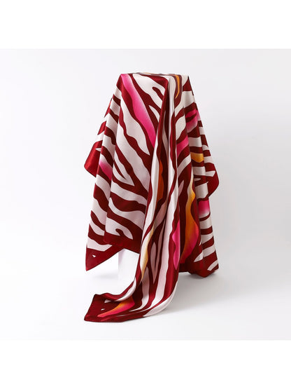 Scarvii - Zebra Print Geometric Square Scarf