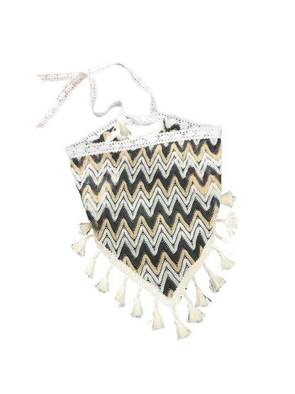 Scarvii - Elegant Boho Knit Tassel Triangle Scarf