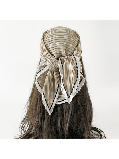 Scarvii - Polka Dot Pleated Scarf
