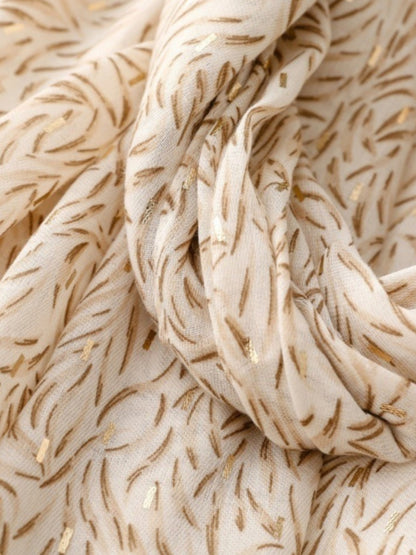 Scarvii - Minimalist Willow Leaf Print Scarf – Elegant & Versatile