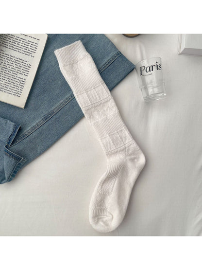Rufia - Textured Knit Knee High Socks
