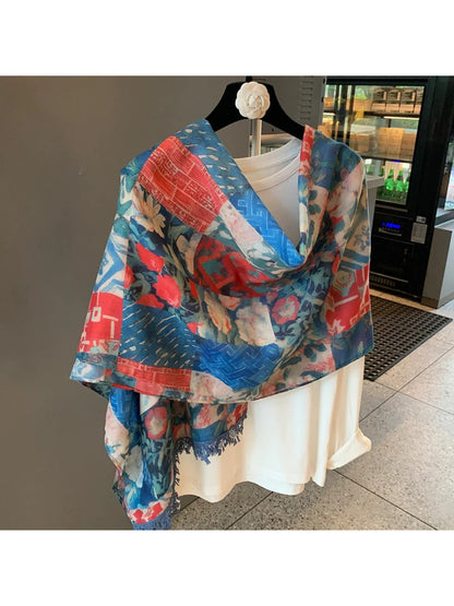 Scarvii - Floral Patchwork Lightweight Scarf