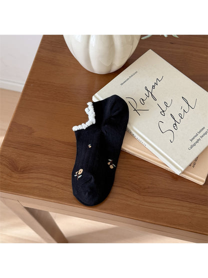 Rufia - Sweet Minimal Floral Women's No Show Socks
