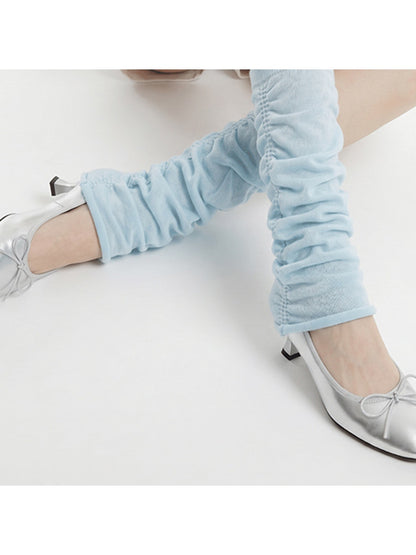 Cozyra - Ruched Mid-Calf Leg Warmers