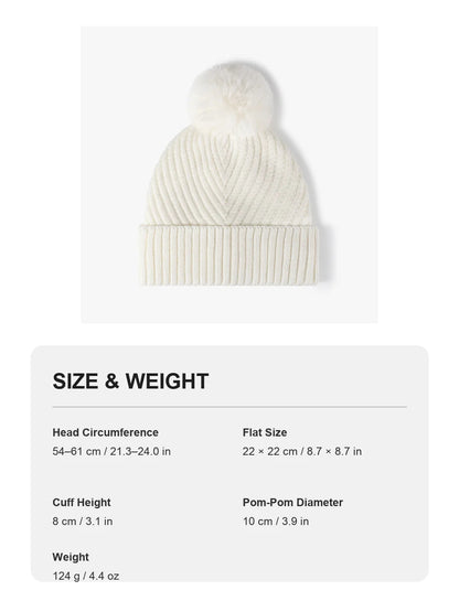 Haila - Pom-Pom Cuffed Knit Beanie