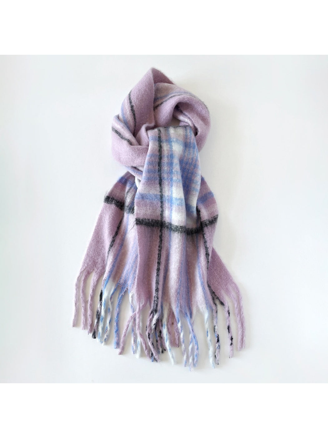 Scarvii - Plaid Brushed Long Winter Scarf