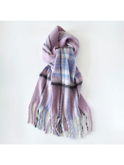 Scarvii - Plaid Brushed Long Winter Scarf