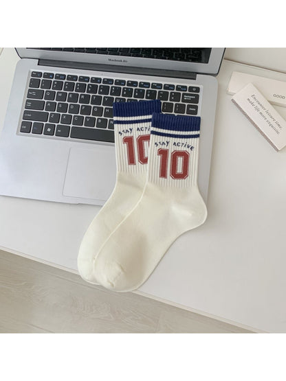Rufia - College Style Stripe Crew Socks