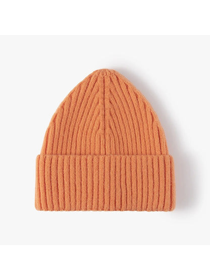 Haila - Solid Rib Knit Cuffed Beanie