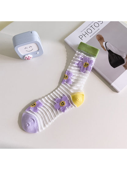 Rufia - Playful Animal Print Sheer Mesh Socks product image 7