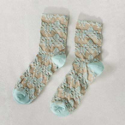 Rufia - Retro Embossed Women's Socks