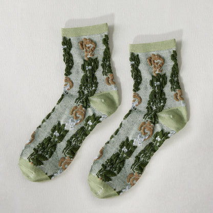 Rufia - Retro Embossed Women's Socks