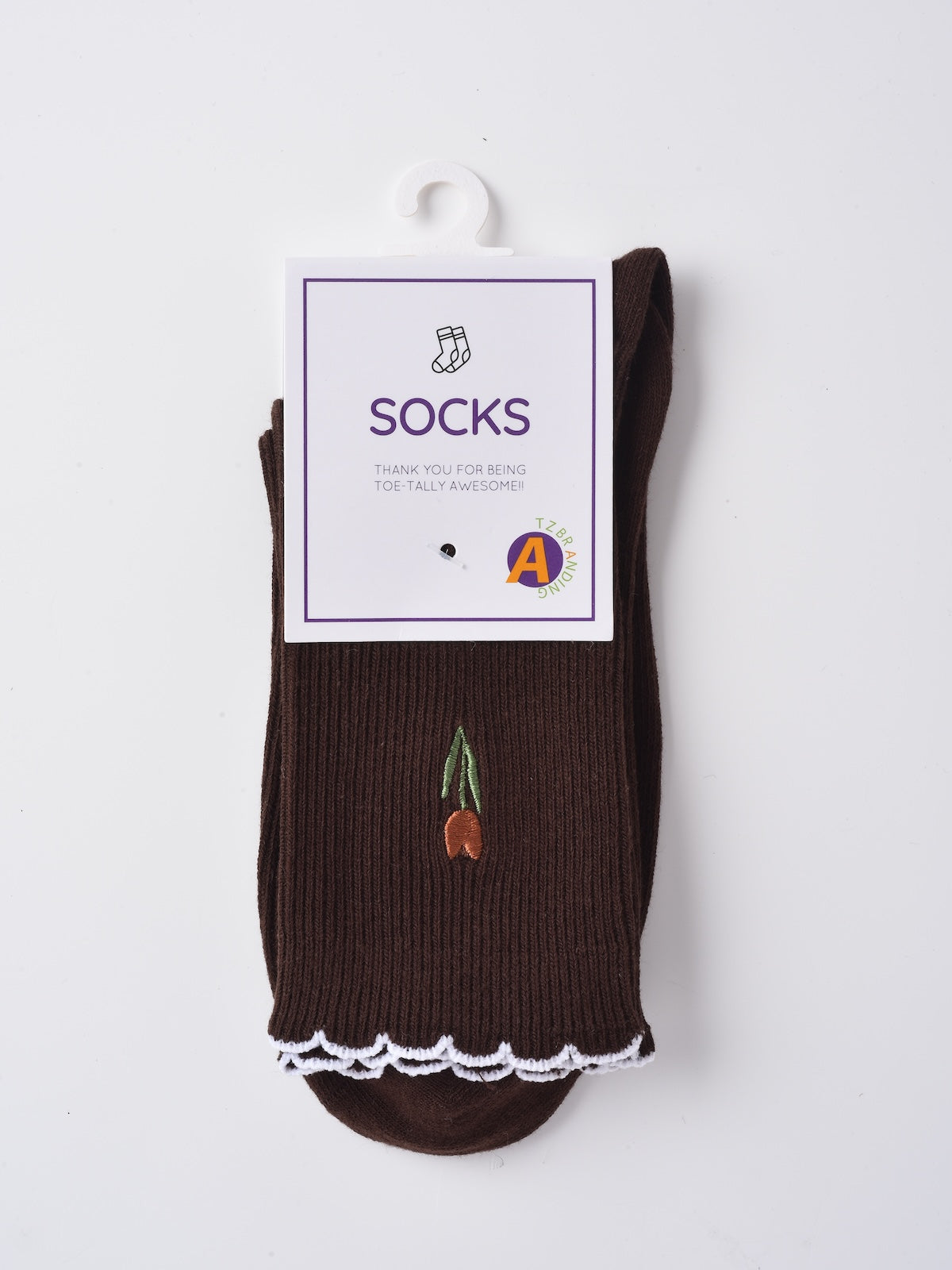 Rufia - Solid-Color Floral Tulip Socks - Sweet & Classic