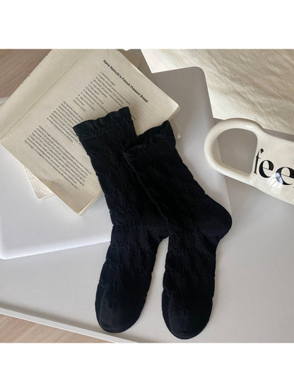 Rufia - Soft Textured Knit Crew Socks