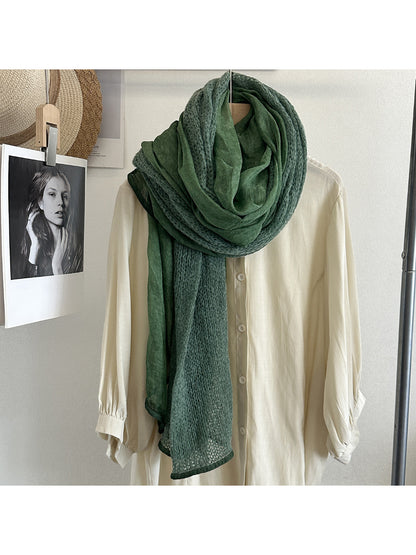 Scarvii - Open Knit Panel Lightweight Scarf