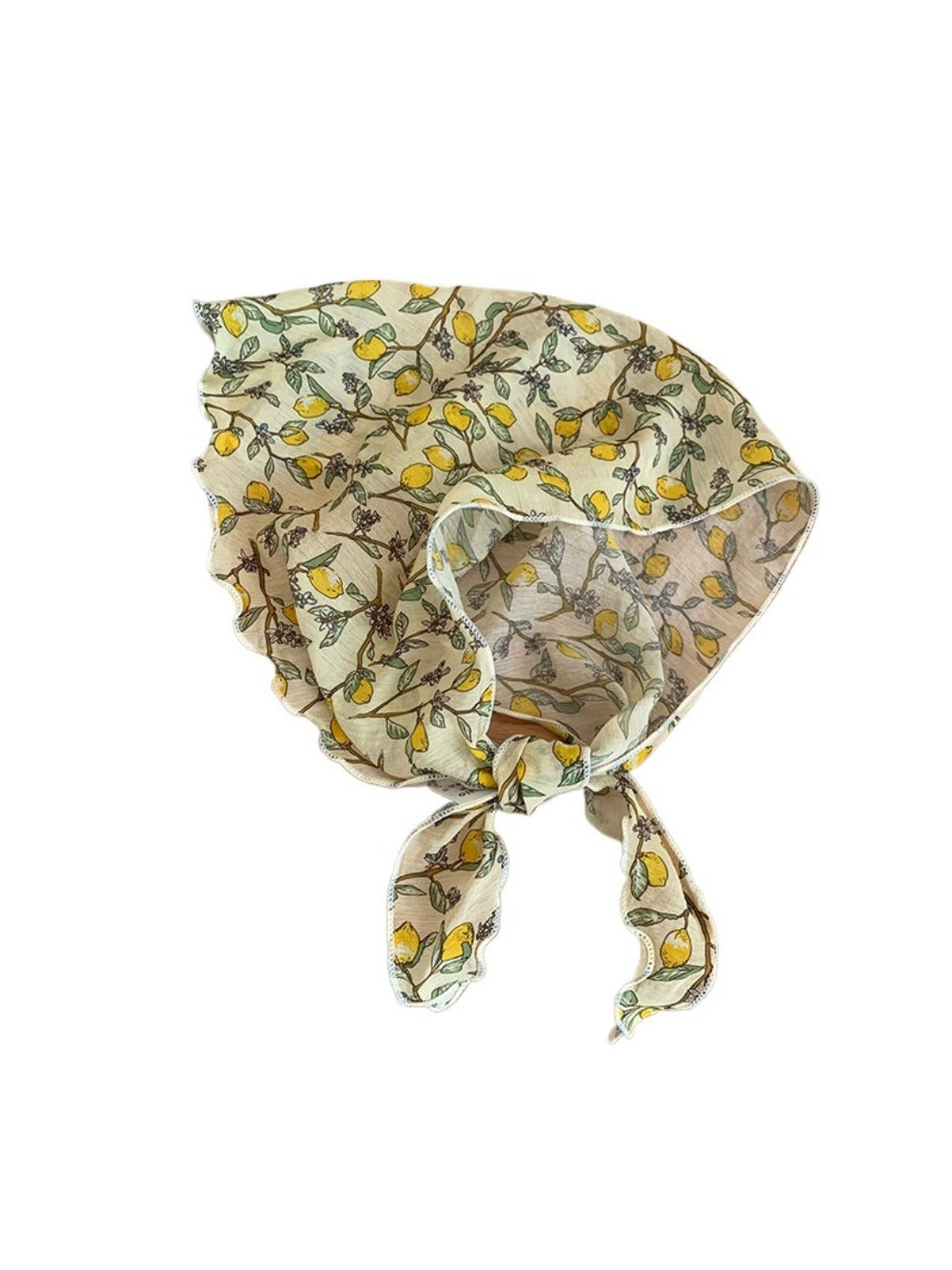 Scarvii - Fresh Style Floral Printed Triangle Scarf - Light & Airy
