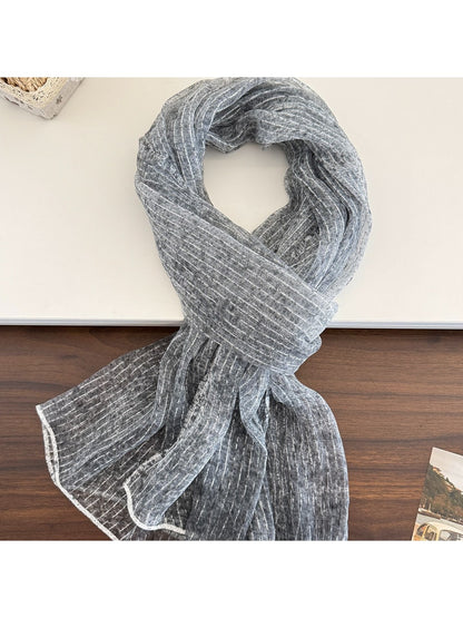 Scarvii - Lightweight Pinstripe Gauze Scarf