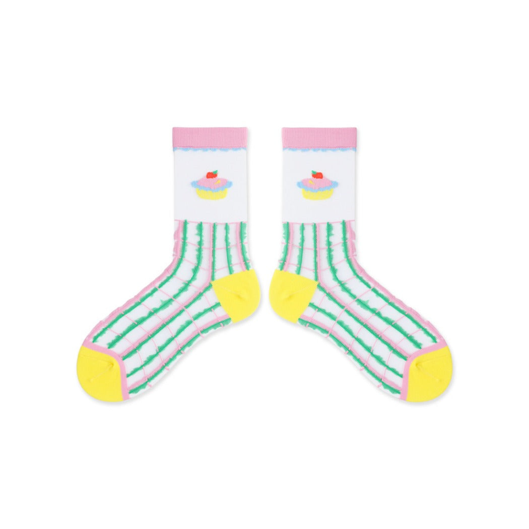 Rufia - Pastel Cartoon Socks - Breathable & Soft