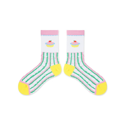 Rufia - Pastel Cartoon Socks - Breathable & Soft