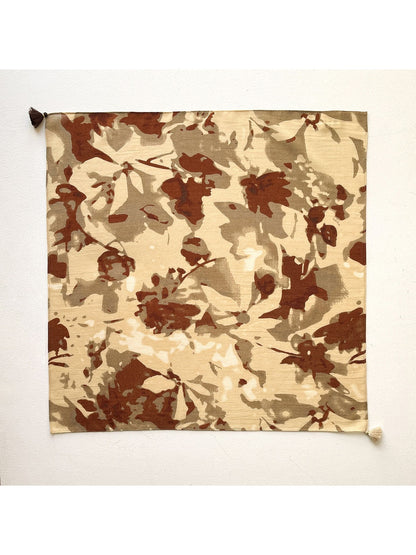 Scarvii - Painterly Floral Tassel Square Scarf