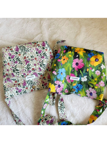 Cosbai - Vintage Garden Pattern Shoulder Bag