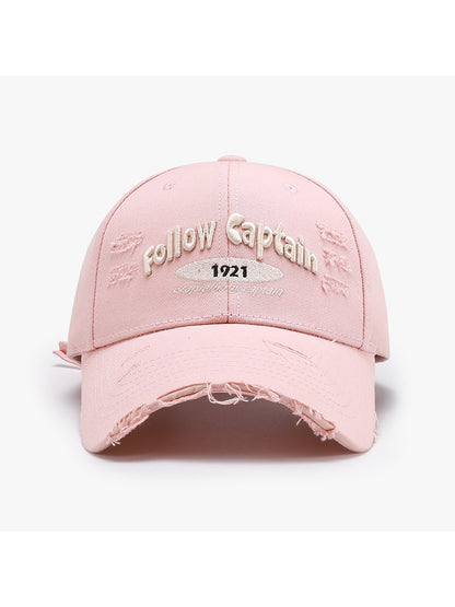 Haila - Curved Brim Letter Graphic Baseball Cap