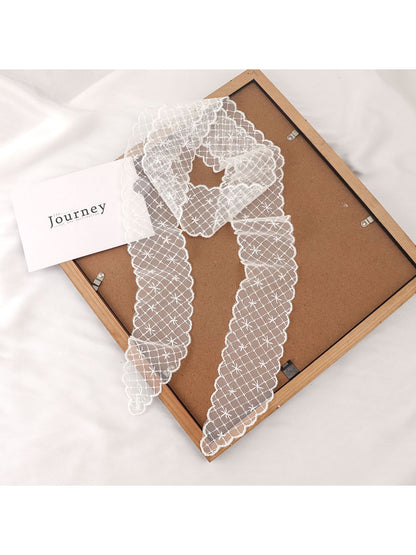 Scarvii - Polka Dot Lace Ribbon Headband